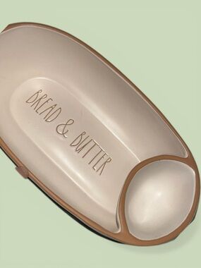 Rae Dunn “Bread & Butter” Matte White Ceramic Serving Bowl NWT